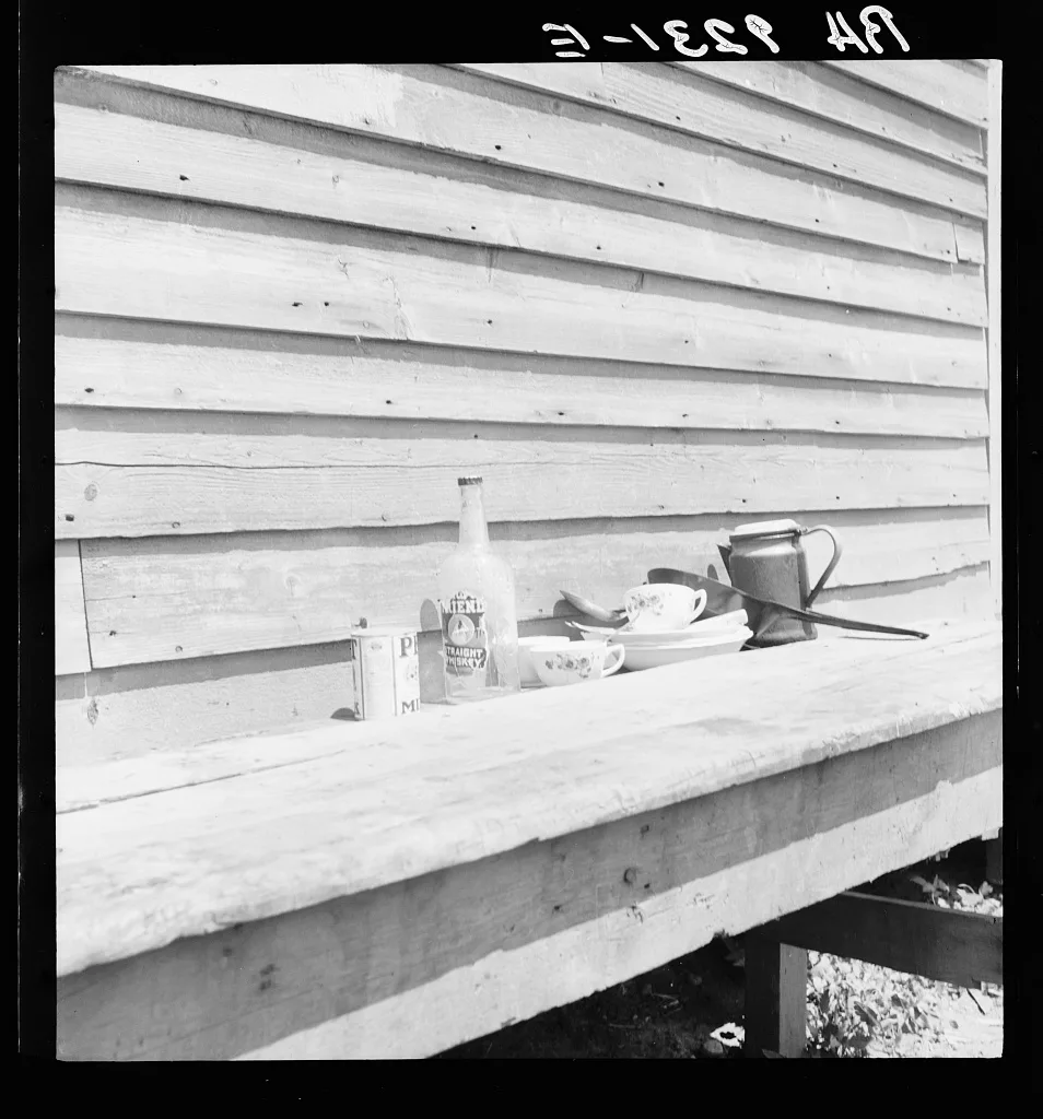 "Still life" housing of migrant berry pickers in southern New Jersey, 1936